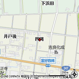 愛知県西尾市吉良町富好新田四縄周辺の地図