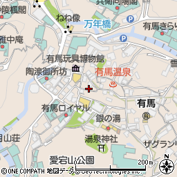 兵庫県神戸市北区有馬町822周辺の地図