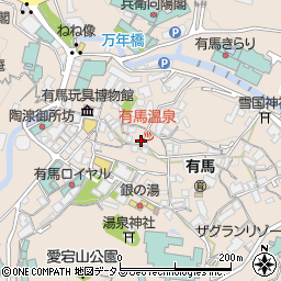 兵庫県神戸市北区有馬町1173周辺の地図