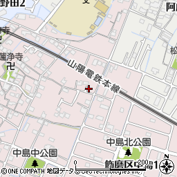 兵庫県姫路市飾磨区中島56-8周辺の地図