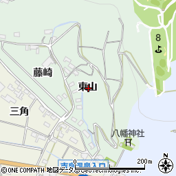 愛知県西尾市吉良町小山田東山周辺の地図