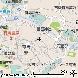 兵庫県神戸市北区有馬町1114周辺の地図