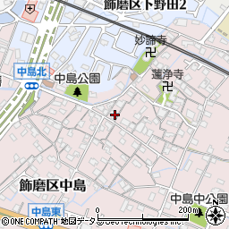 兵庫県姫路市飾磨区中島985周辺の地図
