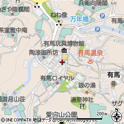 兵庫県神戸市北区有馬町1012周辺の地図
