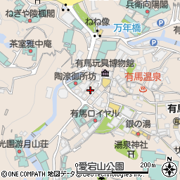 兵庫県神戸市北区有馬町837周辺の地図