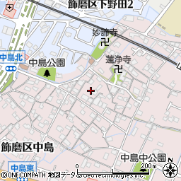 兵庫県姫路市飾磨区中島980周辺の地図