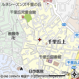 大阪府吹田市千里丘上29-1周辺の地図