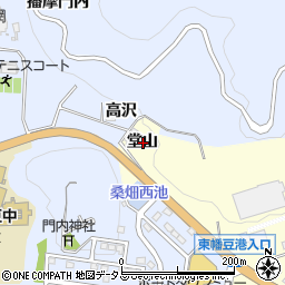 愛知県西尾市東幡豆町堂山周辺の地図