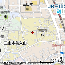 京都府京田辺市三山木山崎72周辺の地図