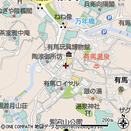 兵庫県神戸市北区有馬町868周辺の地図