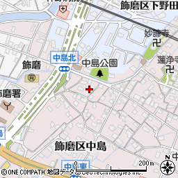 兵庫県姫路市飾磨区中島1058周辺の地図