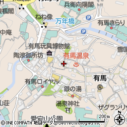 兵庫県神戸市北区有馬町1194周辺の地図