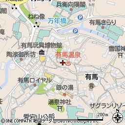兵庫県神戸市北区有馬町1175周辺の地図