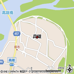 兵庫県赤穂市高雄周辺の地図