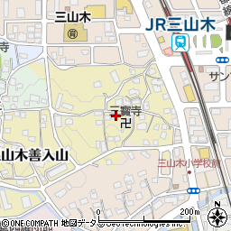 京都府京田辺市三山木山崎25周辺の地図
