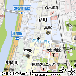 岡山県高梁市新町52周辺の地図