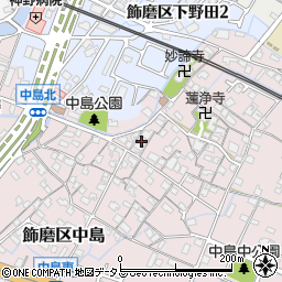 兵庫県姫路市飾磨区中島983周辺の地図