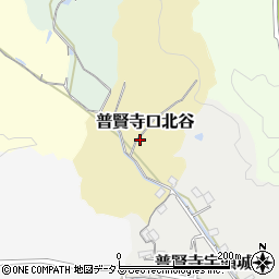 京都府京田辺市普賢寺口北谷19周辺の地図