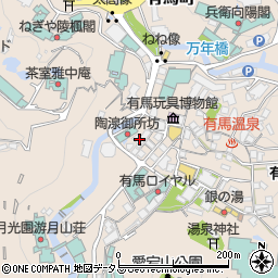兵庫県神戸市北区有馬町858周辺の地図