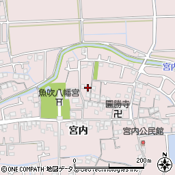 兵庫県姫路市網干区宮内218周辺の地図
