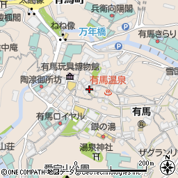 兵庫県神戸市北区有馬町1195周辺の地図