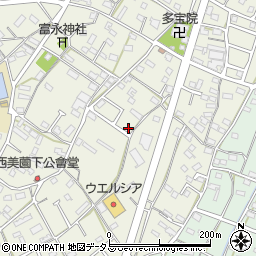 静岡県浜松市浜名区西美薗622-16周辺の地図