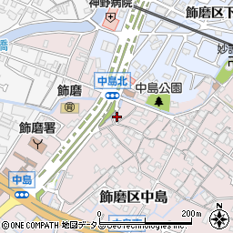 兵庫県姫路市飾磨区中島1052周辺の地図