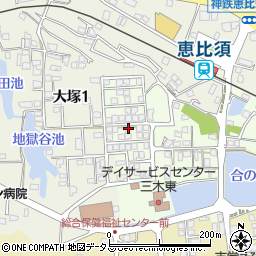 兵庫県三木市君が峰町2-5周辺の地図