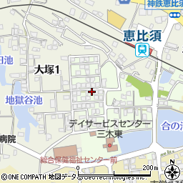 兵庫県三木市君が峰町2-6周辺の地図