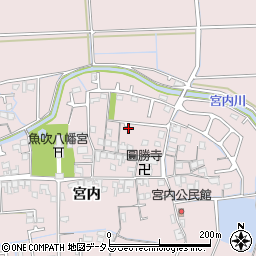 兵庫県姫路市網干区宮内237-16周辺の地図