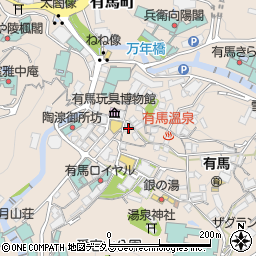 兵庫県神戸市北区有馬町1198周辺の地図