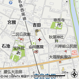 愛知県西尾市吉良町吉田斉藤久128-1周辺の地図