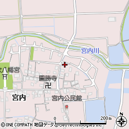 兵庫県姫路市網干区宮内38周辺の地図