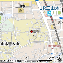 京都府京田辺市三山木山崎周辺の地図