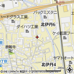 兵庫県伊丹市北伊丹周辺の地図