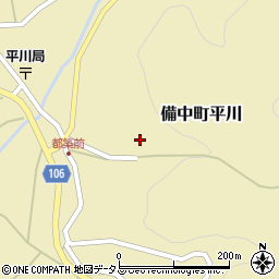 岡山県高梁市備中町平川6651周辺の地図