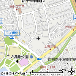 豊中市役所　火葬場周辺の地図
