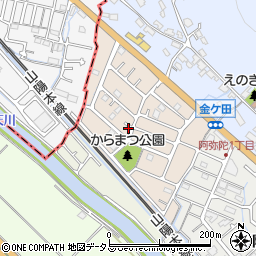 兵庫県高砂市金ケ田町周辺の地図