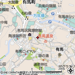 兵庫県神戸市北区有馬町1196周辺の地図