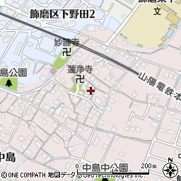 兵庫県姫路市飾磨区中島904周辺の地図