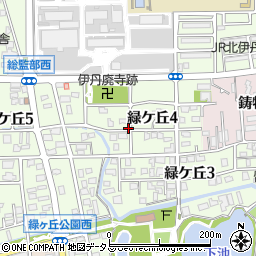 兵庫県伊丹市緑ケ丘周辺の地図