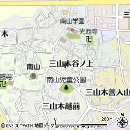 京都府京田辺市三山木谷ノ上周辺の地図