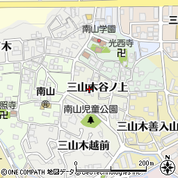 京都府京田辺市三山木谷ノ上周辺の地図