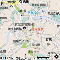 兵庫県神戸市北区有馬町1197周辺の地図