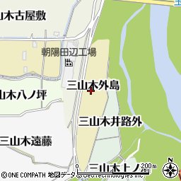 京都府京田辺市三山木外島周辺の地図