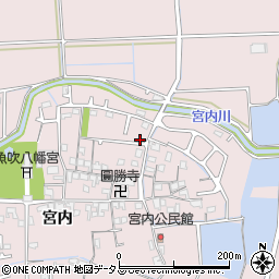 兵庫県姫路市網干区宮内237-4周辺の地図