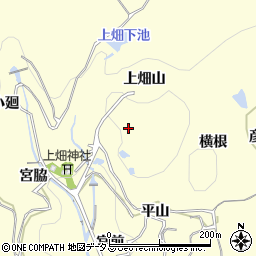 愛知県西尾市東幡豆町上畑山周辺の地図