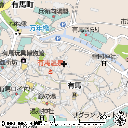 兵庫県神戸市北区有馬町1392周辺の地図