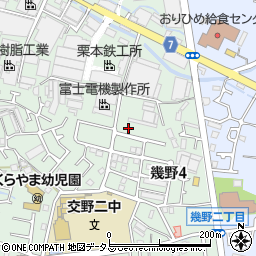 大阪府交野市幾野4丁目5周辺の地図