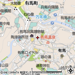 兵庫県神戸市北区有馬町1201周辺の地図